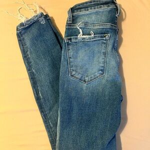 Flying Monkey Distressed Blue Skinny Jeans